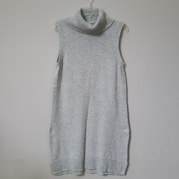 Halogen Sweater Tunic Dress Womens sz Medium Cashmere Blend Dove Gray - Picture 1 of 6
